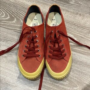 Men’s Red Sneakers with Yellow Soles